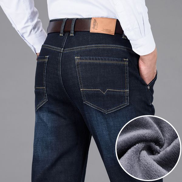 men's jeans winter men's fleece business casual stretch loose plus size denim trousers male classic fashion brand thick warm pants, Blue
men's jeans winter men's fleece business casual stretch loose plus size denim trousers male classic fashion brand thick warm pants, Blue