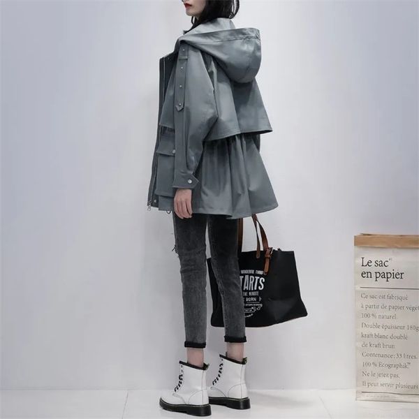 women's trench coats fashion long coat woman solid trench coat korean hooded female windbreaker springautumn oversize zipped coat 22092, Tan;black
women's trench coats fashion long coat woman solid trench coat korean hooded female windbreaker springautumn oversize zipped coat 22092, Tan;black