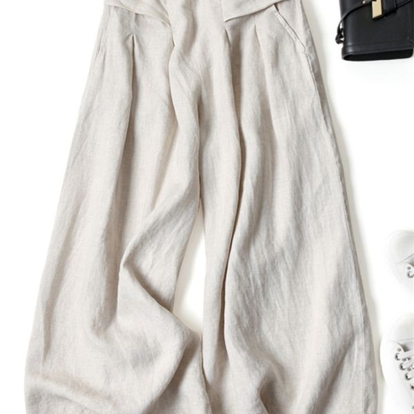 women's pants capris cotton and linen wideleg skirt loose half elastic waist slim streetwear 220923, Black;white
women's pants capris cotton and linen wideleg skirt loose half elastic waist slim streetwear 220923, Black;white