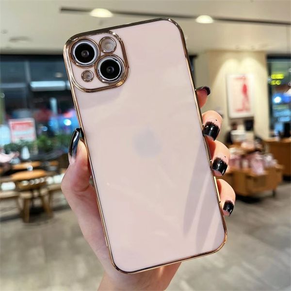 for iphone 14 plus phone cases 14pro max case 12 13 11 fine hole straight edge full package with protective sleeve 13 electroplating 6d