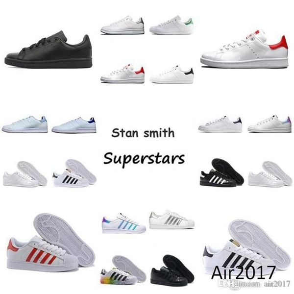 fashion leather white trainers stan smith superstars mens womens casual platform designers shoes white black flats desinger sneakers us5-10
fashion leather white trainers stan smith superstars mens womens casual platform designers shoes white black flats desinger sneakers us5-10