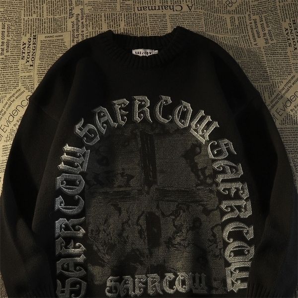 womens sweaters hip hop sweater streetwear vintage harajuku oneck skull oversize women pullover long sleeve sweater autumn winter 220923, White;black
womens sweaters hip hop sweater streetwear vintage harajuku oneck skull oversize women pullover long sleeve sweater autumn winter 220923, White;black