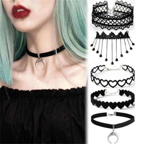 velvet choker necklace for women vintage lace necklace with pendants gothic girl neck jewelry accessories gc1635, Golden;silver
velvet choker necklace for women vintage lace necklace with pendants gothic girl neck jewelry accessories gc1635, Golden;silver