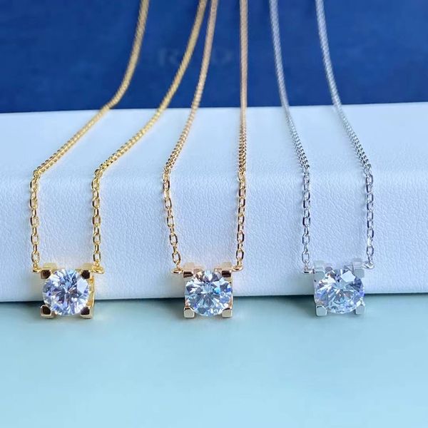 925 sterling silver big diamond shining pendant necklace for women gold rose gold colors four claws cross chain choker necklaces jewelry
925 sterling silver big diamond shining pendant necklace for women gold rose gold colors four claws cross chain choker necklaces jewelry