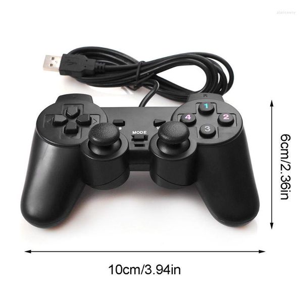 Image of Game Controllers Wired USB 2.0 Controller Gamepad Joystick Vibrating Joypad For PC Laptop Computer F62C
