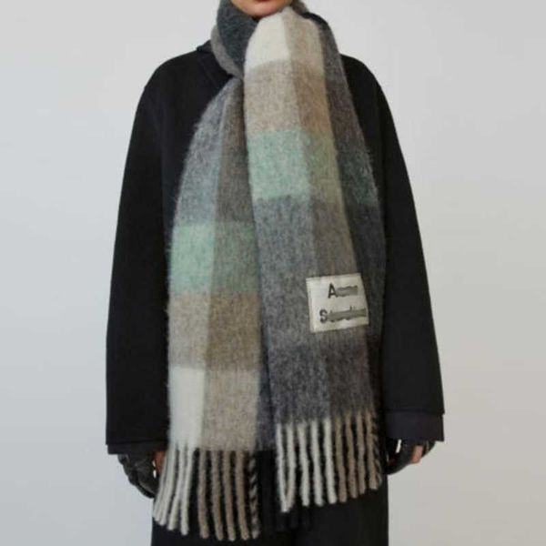 women men fashion ac scarf luxury shawls imitation cashmere wraps classic students rainbow plaid neckerchief versatile warm bib female dmce, Blue;gray
women men fashion ac scarf luxury shawls imitation cashmere wraps classic students rainbow plaid neckerchief versatile warm bib female dmce, Blue;gray