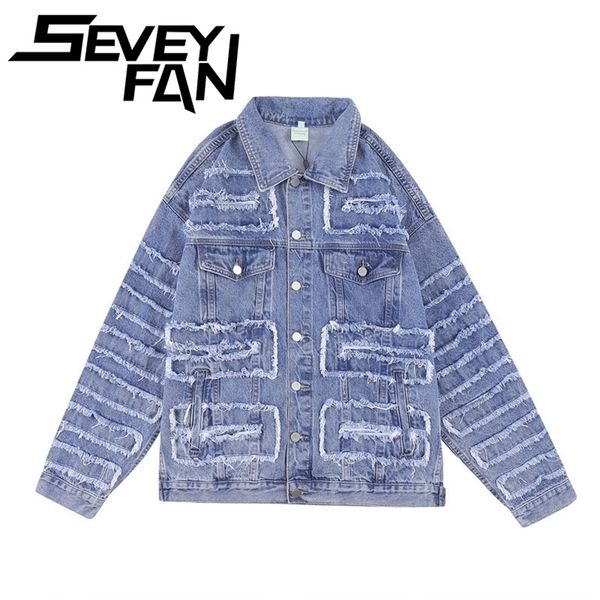 mens jackets seveyfan mens jacket hip hop jackets men irregular broken denim streetwear fashion casual loose outwears male female couples 22, Black;brown
mens jackets seveyfan mens jacket hip hop jackets men irregular broken denim streetwear fashion casual loose outwears male female couples 22, Black;brown