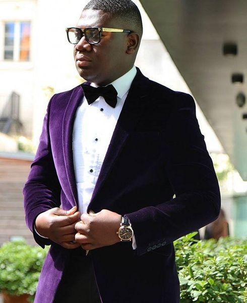 velvet groom tuxedos purple men wedding tuxedos peak lapel popular men dinner/darty jacket blazer suit custom made, Black;gray
velvet groom tuxedos purple men wedding tuxedos peak lapel popular men dinner/darty jacket blazer suit custom made, Black;gray