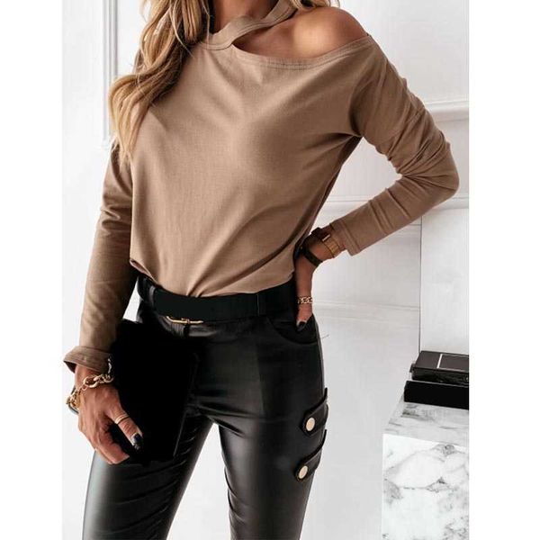 women's t-shirt fashion casual white long sleeved lady t-shirts autumn winter solid color halter elegant patchwork women's clothi
women's t-shirt fashion casual white long sleeved lady t-shirts autumn winter solid color halter elegant patchwork women's clothi