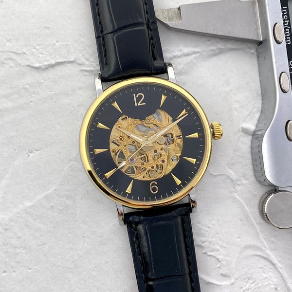 men watch stainless steel three stitches 40mm luxury brand automatic mechanical watches leather strap hollow out design fashion lo, Slivery;brown
men watch stainless steel three stitches 40mm luxury brand automatic mechanical watches leather strap hollow out design fashion lo, Slivery;brown