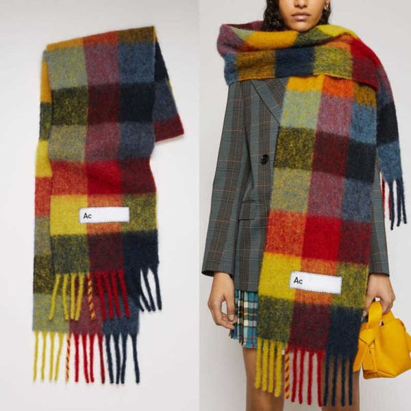 luxury ac men's women scarf fashion shawls imitation cashmere wraps rainbow thick beard lattice neckerchief tassel warm bib female md3p, Blue;gray
luxury ac men's women scarf fashion shawls imitation cashmere wraps rainbow thick beard lattice neckerchief tassel warm bib female md3p, Blue;gray
