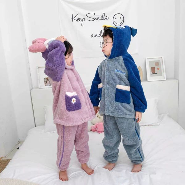disney genuine authorized spot winter duck children's pajamas set thickened coral fleece cartoon cute boys and girls home clothes, Blue;red
disney genuine authorized spot winter duck children's pajamas set thickened coral fleece cartoon cute boys and girls home clothes, Blue;red
