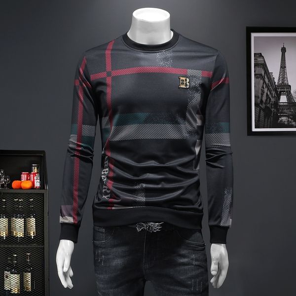 four seasons men's round neck long sleeves t-shirts trend embroidery fashion print sweatshirts ladies stretch cotton bottoming shirts, White;black
four seasons men's round neck long sleeves t-shirts trend embroidery fashion print sweatshirts ladies stretch cotton bottoming shirts, White;black