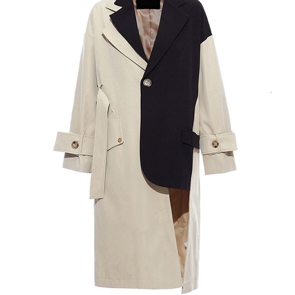 women's trench coats eam women khaki big size asymmetrical trench lapel long sleeve loose fit windbreaker fashion spring autumn 1k912 2, Tan;black
women's trench coats eam women khaki big size asymmetrical trench lapel long sleeve loose fit windbreaker fashion spring autumn 1k912 2, Tan;black