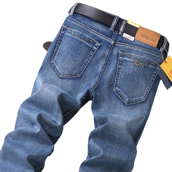 men's jeans autumn classic brand korean style slim business fashion all match denim trousers casual pants 220923, Blue
men's jeans autumn classic brand korean style slim business fashion all match denim trousers casual pants 220923, Blue