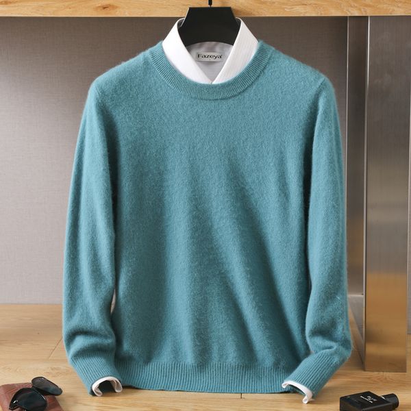 men's sweaters mvlyflrt autumn winter round neck solid color long sleeve rib knit mink fleece sweater casual fashion pullover 220923, White;black
men's sweaters mvlyflrt autumn winter round neck solid color long sleeve rib knit mink fleece sweater casual fashion pullover 220923, White;black