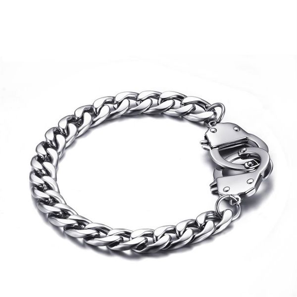 17mm silver color fashion simple men's bangle stainless steel chain handcuffs bracelet watchband jewelry gift for men boys j2288y, Black
17mm silver color fashion simple men's bangle stainless steel chain handcuffs bracelet watchband jewelry gift for men boys j2288y, Black