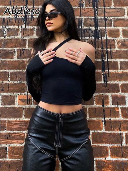 women's t-shirt abdieso cut out halter crop women y2k clothes summer fairy grunge long sleeve skinny black gothic t shirts fashion 2022, White
women's t-shirt abdieso cut out halter crop women y2k clothes summer fairy grunge long sleeve skinny black gothic t shirts fashion 2022, White