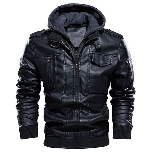 mens leather faux motorcycle jacket men casual pu jackets man winter thick warm vintage hooded collar club bomber coats chaqueta 220923, Black
mens leather faux motorcycle jacket men casual pu jackets man winter thick warm vintage hooded collar club bomber coats chaqueta 220923, Black