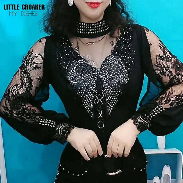 women's t-shirt vintage gothic female t-shirts lantern sleeve turtle neck women lace shirt autumn female tshirt patchwork grunge aesthe, White
women's t-shirt vintage gothic female t-shirts lantern sleeve turtle neck women lace shirt autumn female tshirt patchwork grunge aesthe, White