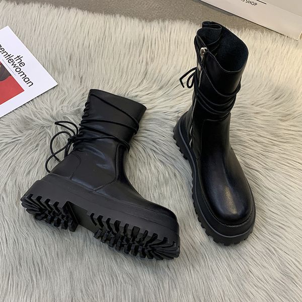 boots ladies short women thin section thick bottom net red fashion simple british style 220924, Black
boots ladies short women thin section thick bottom net red fashion simple british style 220924, Black