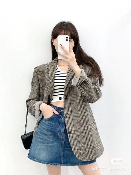 cel women's brand jacket2022 new women autumn winter fashion western suit jacket overcoat jacket designer logo grade jacket casual spri, Black;brown
cel women's brand jacket2022 new women autumn winter fashion western suit jacket overcoat jacket designer logo grade jacket casual spri, Black;brown