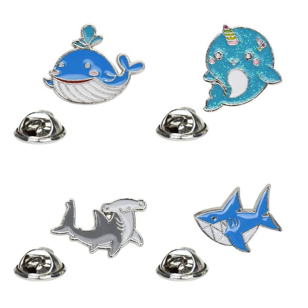 cartoon dolphins sharks whales enamel pins creative ocean animal alloy brooches 4pcs /set silver plated pin badge jewelry gift, Gray
cartoon dolphins sharks whales enamel pins creative ocean animal alloy brooches 4pcs /set silver plated pin badge jewelry gift, Gray