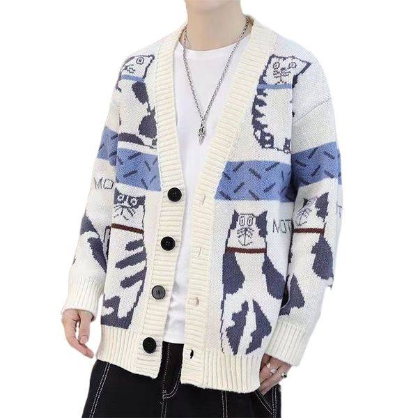 mens sweaters fashion cardigan mens knitted sweater trend versatile contrast sweater jacket loose couple street casual mens sweater 220923, White;black
mens sweaters fashion cardigan mens knitted sweater trend versatile contrast sweater jacket loose couple street casual mens sweater 220923, White;black