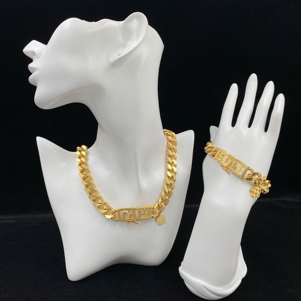 fashion designer thick chain necklace bracelet jewelry sets v letter greece meander pattern banshee medusa head 18k gold plated birthday fes, Black
fashion designer thick chain necklace bracelet jewelry sets v letter greece meander pattern banshee medusa head 18k gold plated birthday fes, Black