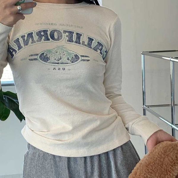 women's t-shirt karrram korean fashion ribbed t-shirts grunge distressed letter printed tshirt vintage long sleeve streetwear chic spr, White
women's t-shirt karrram korean fashion ribbed t-shirts grunge distressed letter printed tshirt vintage long sleeve streetwear chic spr, White