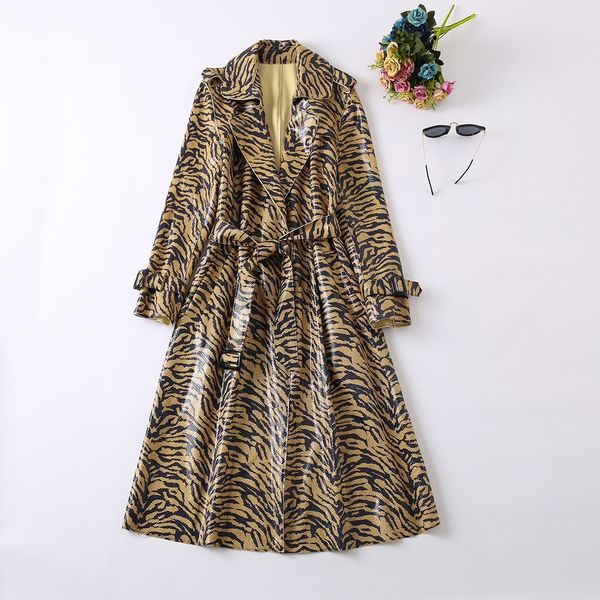 women's plus size outerwear & coats 2022 autumn new european station suit collar leopard print personality big brand fashion mid length, Black
women's plus size outerwear & coats 2022 autumn new european station suit collar leopard print personality big brand fashion mid length, Black