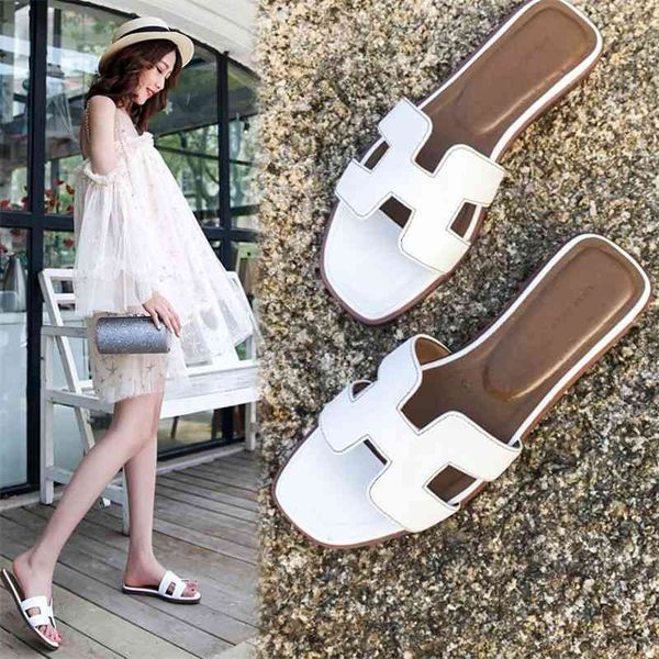 h luxury all genuine leather sandals 2022 new flat sandals fashion slippers women's summer style net infrared wear sandals lil, Black
h luxury all genuine leather sandals 2022 new flat sandals fashion slippers women's summer style net infrared wear sandals lil, Black