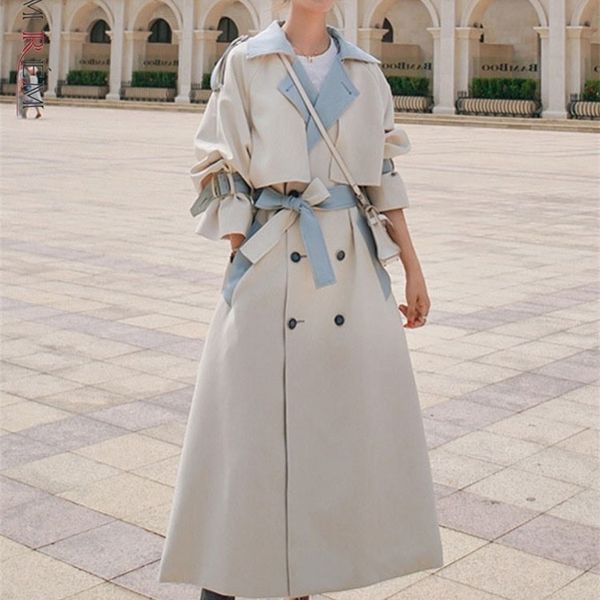 women's trench coats lanmrem women long trench stitching color lapel double breasted belt coat female fashion streetwear clothing autum, Tan;black
women's trench coats lanmrem women long trench stitching color lapel double breasted belt coat female fashion streetwear clothing autum, Tan;black