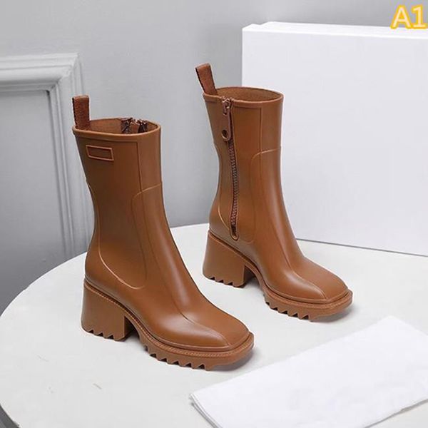 2022 luxury women's fashion betty boots rubber waterproof rain shoes outdoor high heels sizes 35-40 with box, Black
2022 luxury women's fashion betty boots rubber waterproof rain shoes outdoor high heels sizes 35-40 with box, Black