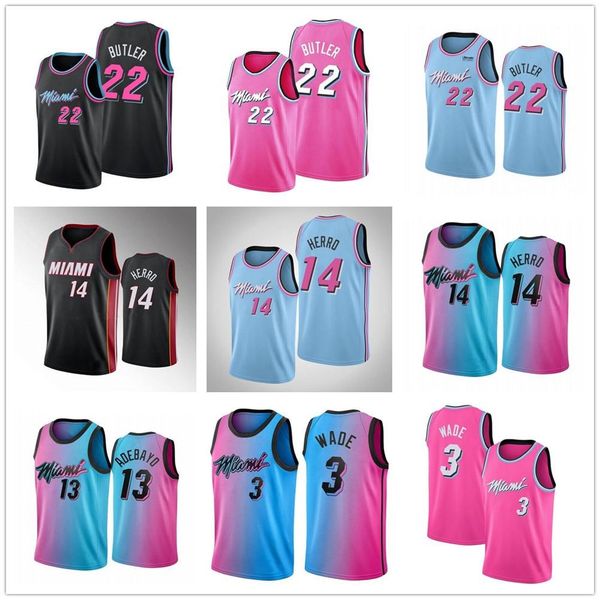 basketball men 3 wade jimmy 22 butler jerseys tyler 14 herro bam 13 ado 55 robinson 2020-21 pink bule white basketball jersey, Black;red
basketball men 3 wade jimmy 22 butler jerseys tyler 14 herro bam 13 ado 55 robinson 2020-21 pink bule white basketball jersey, Black;red