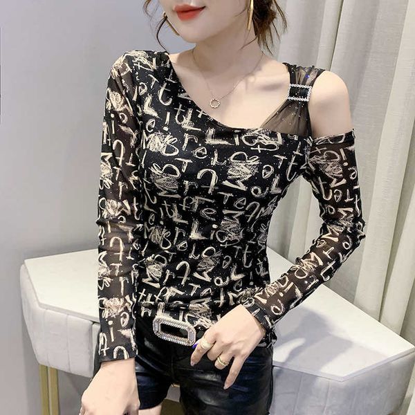 women's t-shirt #5720 spring autumn casual vintage off shoulder t shirt women skew collar spliced mesh skinny basic t shirt female long, White
women's t-shirt #5720 spring autumn casual vintage off shoulder t shirt women skew collar spliced mesh skinny basic t shirt female long, White