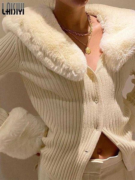 women's t-shirt winter women fur collar t-shirts solid knitwear feather button up sweater tees shirt 2022 streetwear women's clot, White
women's t-shirt winter women fur collar t-shirts solid knitwear feather button up sweater tees shirt 2022 streetwear women's clot, White