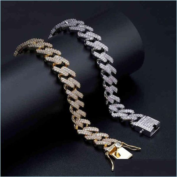 charm bracelets hip hop jewelry 18k gold plating cuban chain zircon bracelet for men drop delivery 2021 bracelets bdesybag dhbed, Golden;silver
charm bracelets hip hop jewelry 18k gold plating cuban chain zircon bracelet for men drop delivery 2021 bracelets bdesybag dhbed, Golden;silver