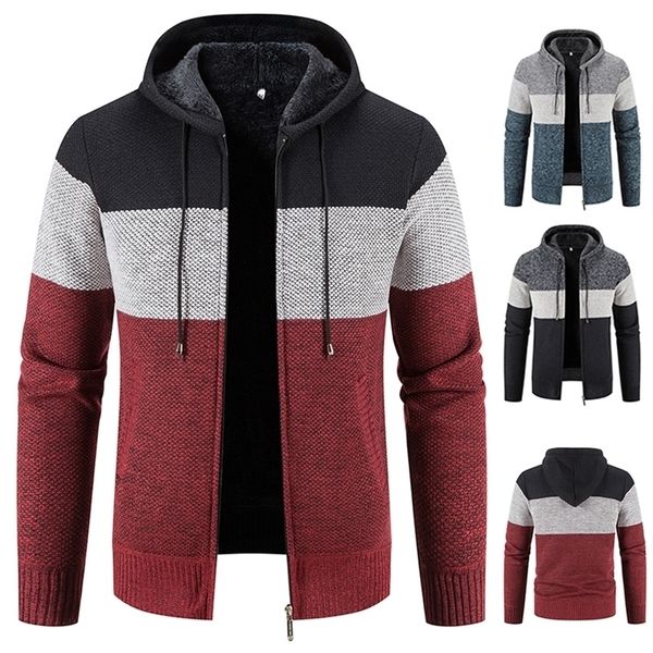 mens sweaters mens hooded cardigan sweater winter warm men fleece casual sweaters classic patchwork knitted outerwear coats clothing 220923, White;black
mens sweaters mens hooded cardigan sweater winter warm men fleece casual sweaters classic patchwork knitted outerwear coats clothing 220923, White;black