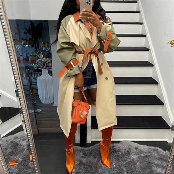 women's trench coats casual cloak windbreaker women elegant fashion doublebreasted belt long coats ladies autumn winter loose lapel off, Tan;black
women's trench coats casual cloak windbreaker women elegant fashion doublebreasted belt long coats ladies autumn winter loose lapel off, Tan;black