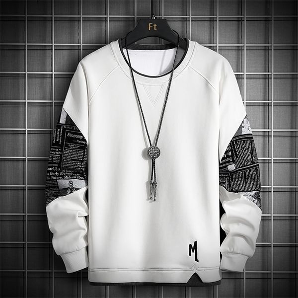 men's hoodies sweatshirts men harajuku hoodie casual hip hop sweatshirt stitching print hoodie male o-neck fashion mens clothing multi, Black
men's hoodies sweatshirts men harajuku hoodie casual hip hop sweatshirt stitching print hoodie male o-neck fashion mens clothing multi, Black