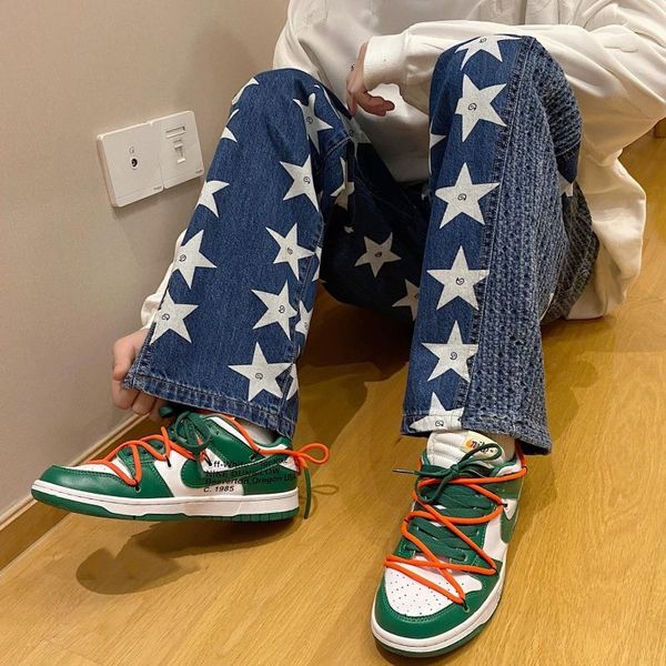 men's jeans y2k men's jeans star print retro blue wide leg pants spring and autumn street american hip hop couple stitching straig
men's jeans y2k men's jeans star print retro blue wide leg pants spring and autumn street american hip hop couple stitching straig