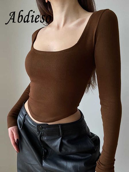 women's t-shirt abdieso 2022 square collar long sleeve casual women t shirts green autumn skinny solid basic crop fashion streetwear t, White
women's t-shirt abdieso 2022 square collar long sleeve casual women t shirts green autumn skinny solid basic crop fashion streetwear t, White