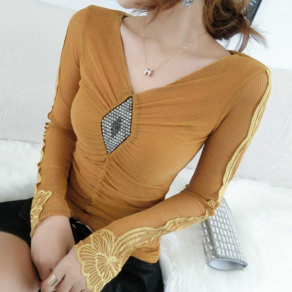 women's t-shirt t-shirt woman 2022 spring fashion slim diamond mesh shirt long sleeve t shirt women korean clothes v neck mesh shirts, White
women's t-shirt t-shirt woman 2022 spring fashion slim diamond mesh shirt long sleeve t shirt women korean clothes v neck mesh shirts, White