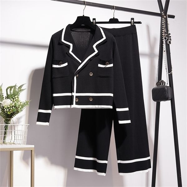 women's two piece pants fashion contrast stripe trims lapel cardigan pocket ighwaisted anklelength pants knitting 2piece suit female sp, White
women's two piece pants fashion contrast stripe trims lapel cardigan pocket ighwaisted anklelength pants knitting 2piece suit female sp, White