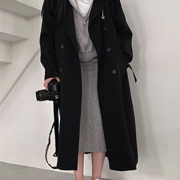 women's trench coats winter clothes women loose lapel doublebreasted coat midlength windbreak overcoat trench coat for women female cl, Tan;black
women's trench coats winter clothes women loose lapel doublebreasted coat midlength windbreak overcoat trench coat for women female cl, Tan;black