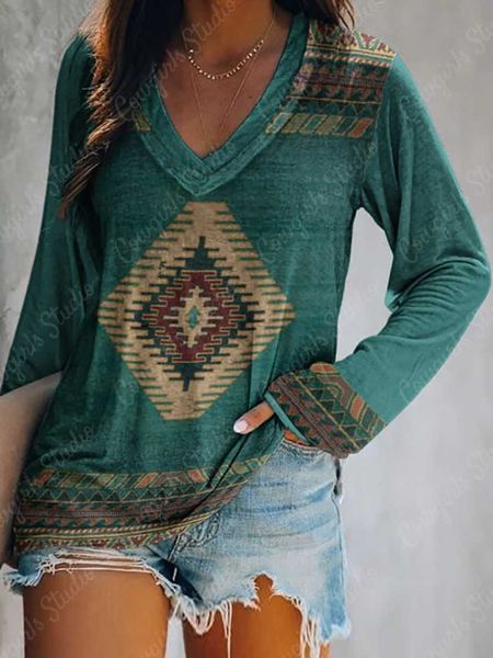 women's t-shirt vintage ethnic style women's geometric t shirts long sleeve v-neck print shirts ladies casual pullover autumn sum, White
women's t-shirt vintage ethnic style women's geometric t shirts long sleeve v-neck print shirts ladies casual pullover autumn sum, White