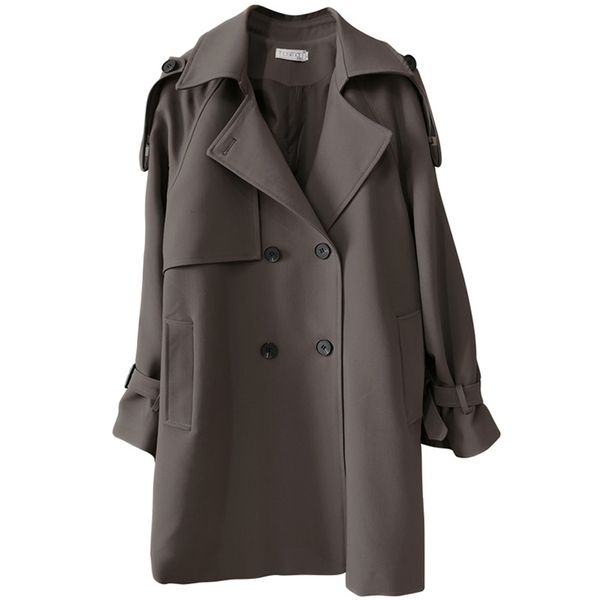women's trench coats midi long women's trench coat korean style casual solid double breasted with sashes spring fashion women wind, Tan;black
women's trench coats midi long women's trench coat korean style casual solid double breasted with sashes spring fashion women wind, Tan;black