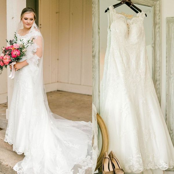 2023 gorgeous mermaid wedding dresses bridal gown straps lace applique satin beach sweep train custom made vestidos de novia plus size, White
2023 gorgeous mermaid wedding dresses bridal gown straps lace applique satin beach sweep train custom made vestidos de novia plus size, White