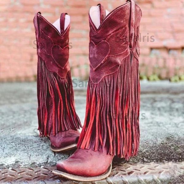 boots trendy great quality fringe mid calf square heels western mixed color comfy walking women casual party shoes 220924, Black
boots trendy great quality fringe mid calf square heels western mixed color comfy walking women casual party shoes 220924, Black